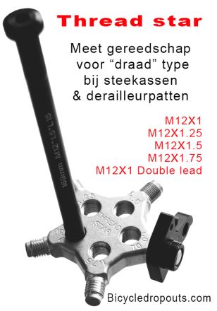 BD-T11 Achter steekas draadidentificatie gereedschap - Thread Star-Rear axle thread identifier, Identificateur de filetage du axe traversant arrière