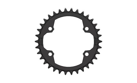 Pilo,Bicycledropouts,BD-C90,C90, 34T Narrow wide,Elliptic,Chainring, 96BCD, asymmetric, 12 speed, FC-MT511,SM-BB52, anodized,Tandwielen,Kettingbladen,kettingblad,plateau,plateaux,tandwiel,Narrow wide Elliptic Chainring,Sram, KMC, Shimano