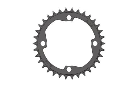Pilo,Bicycledropouts,BD-C92,C92, 34T Narrow wide,Sram T-Type,Chainring, 104BCD,,Tandwielen,Kettingbladen,kettingblad,plateau,plateaux,tandwiel,Narrow wide Elliptic Chainring,Sram, KMC, Shimano