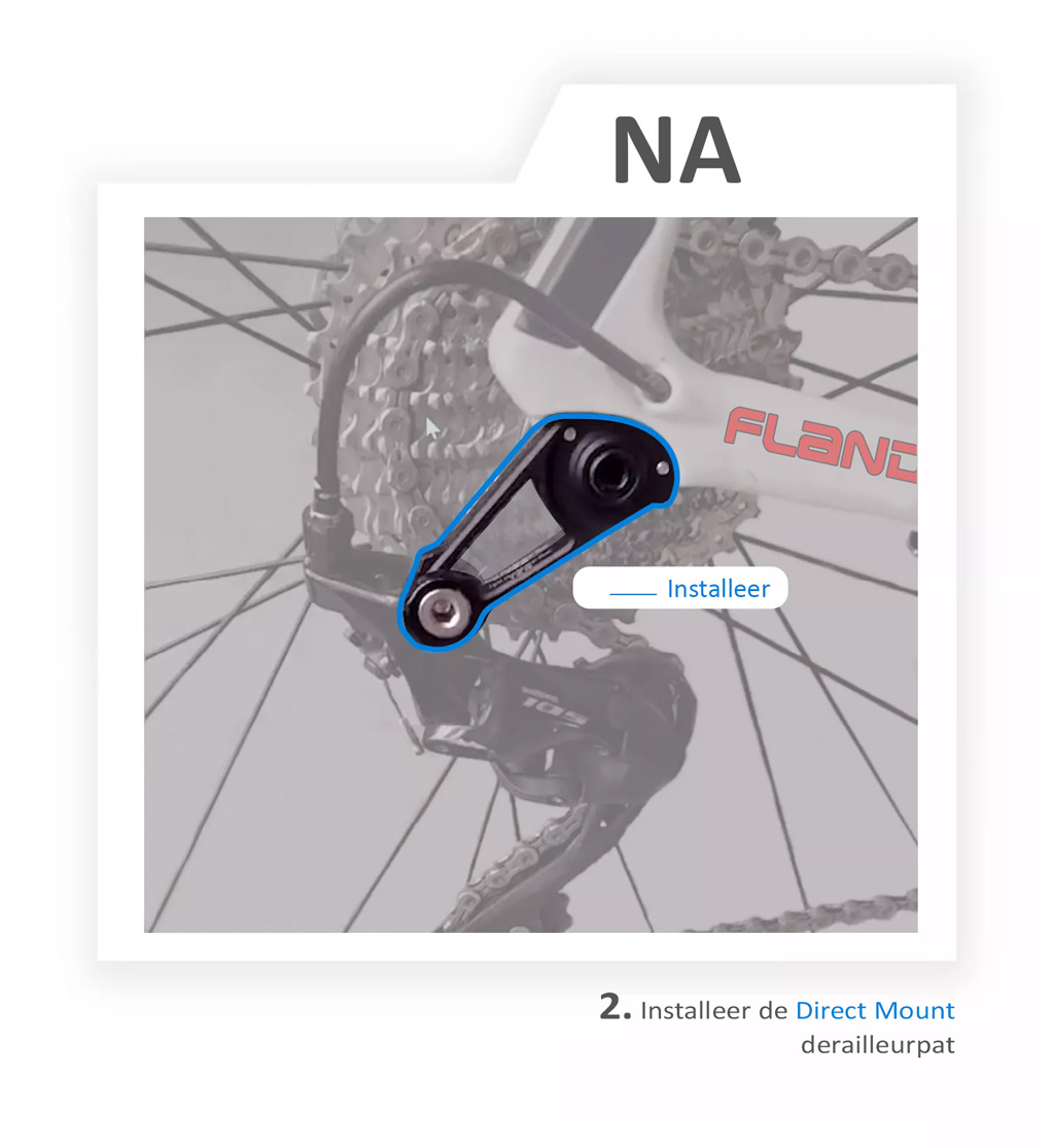 Installatie direct mount derailleurpat